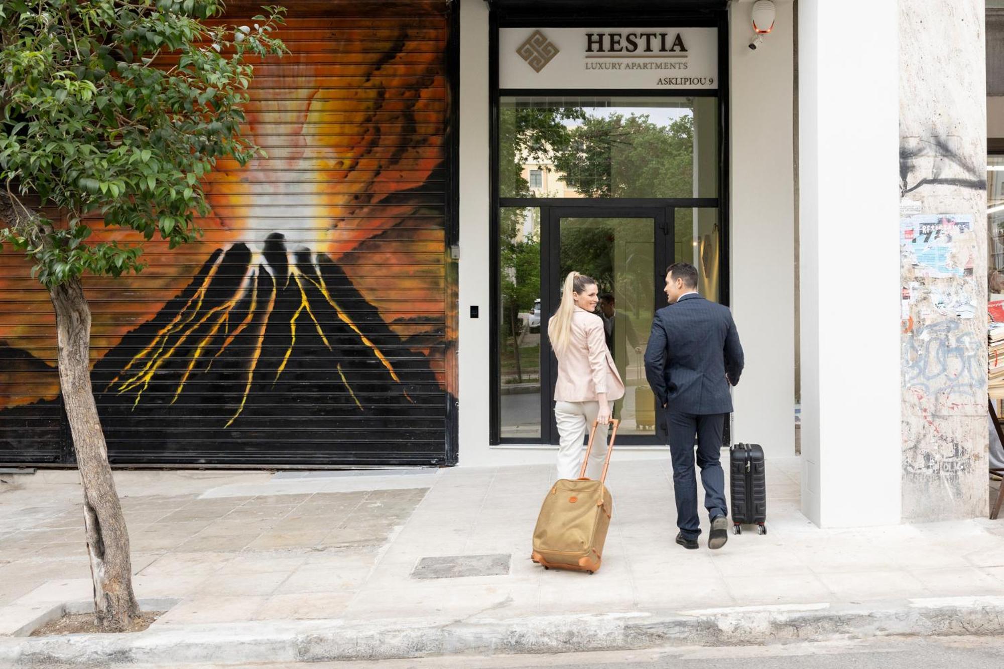 アテネ Hestia - Asklipiou 9アパートホテル エクステリア 写真